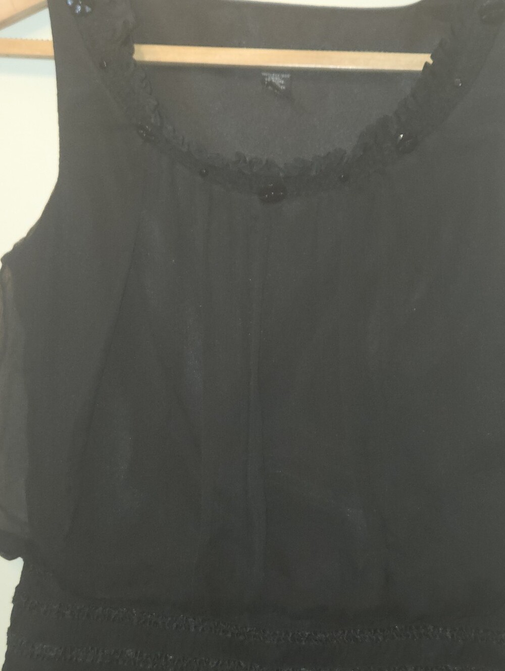 Womens Black Sleeveless Blouson Waist Dress - Picture 3 of 5